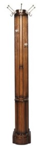 Casa Padrino Luxus Mahagoni Garderobenständer Braun 35 x 52 x H. 192 cm - Hotel & Restaurant Möbel Vintage Garderobe
