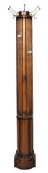 Casa Padrino appendiabiti di lusso in mogano marrone 35 x 52 x H. 192 cm - Arredamento Hotel e Ristorante