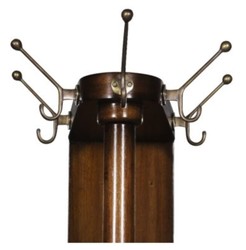 Casa Padrino appendiabiti di lusso in mogano marrone 35 x 52 x H. 192 cm - Arredamento Hotel e Ristorante