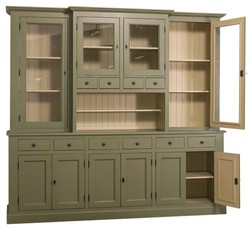 casa padrino landhausstil massivholz kiefernholz schrank küchenschrank mit 10 türen und 10 schubladen küchen möbel