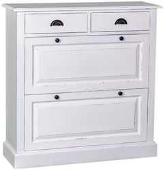 Casa Padrino Country Style Shoe Cabinet Antique White 103 x 35 x H. 105 cm - Furniture in Country Style 