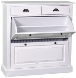 Casa Padrino Country Style Shoe Cabinet Antique White 103 x 35 x H. 105 cm - Furniture in Country Style 
