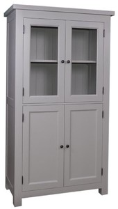 Casa Padrino armoire de cuisine de style country avec 4 portes gris 100 x 50 x H. 180 cm - Meubles de Cuisine