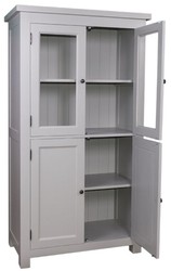 casa padrino landhausstil massivholz kiefernholz schrank küchenschrank regalschrank mit 4 türen küchen möbel