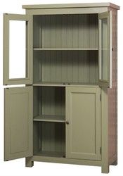 casa padrino landhausstil massivholz kiefernholz schrank küchenschrank regalschrank mit 4 türen küchen möbel