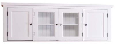 Casa Padrino armoire de cuisine / meuble haut de style country blanc 192 x 31 x H. 65 cm - Meuble de Cuisine avec 4 Portes