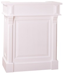 Casa Padrino Country Style Comptoir Blanc 90 x 51 x H. 107 cm - Table de Comptoir en Bois Massif avec Tiroir