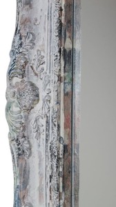 Casa Padrino Barockstil Spiegel / Wandspiegel Antik Grau 42 x H. 54 cm - Barock Möbel