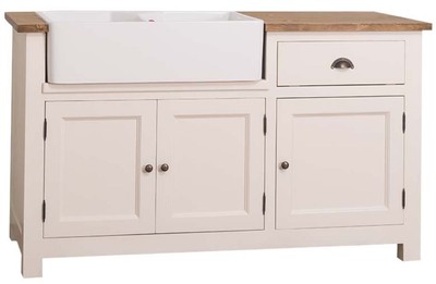 casa padrino landhausstil massivholz kiefernholz spültisch spülenschrank küchenschrank unterschrank mit 3 türen und schublade küchen möbel