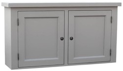 Casa Padrino pensile da cucina stile country grigio 120 x 31 x H. 65 cm - Pensile da Cucina in Stile Country con 2 Ante