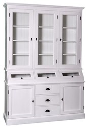 Casa Padrino armario de cocina / gabinete de cocina estilo country blanco 163 x 50 x H. 226 cm - Muebles de Estilo Country 