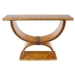 Tavolino Casa Padrino Art Déco 120 cm x 35 cm x H.95 cm - Tavolo stile antico - Mobili