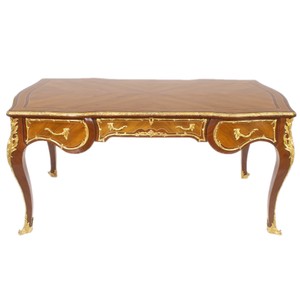 Casa Padrino Baroque Desk Mahogany 175cm x 90cm x H.80 - Muebles de lujo de la secretaria de estilo antiguo