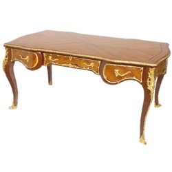 Casa Padrino Baroque Desk Mahogany 175cm x 90cm x H.80 - Muebles de lujo de la secretaria de estilo antiguo