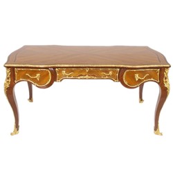 Casa Padrino Baroque Desk Mahogany 175cm x 90cm x H.80 - Muebles de lujo de la secretaria de estilo antiguo