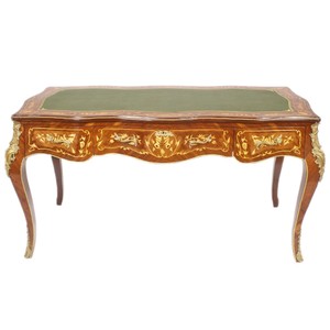 Casa Padrino Luxury Baroque Desk Caoba con incrustaciones / Oro 155 cm - Antique style secretary luxury furniture