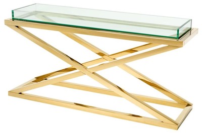Casa Padrino consola / mesa de consola de lujo oro 150 x 45 x H. 77 cm - Muebles Para Hoteles