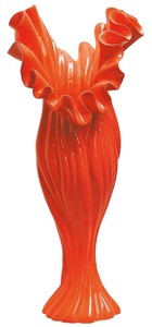 Casa Padrino designer flower vase orange B. 24 cm height 60 cm Mod1 - Dekovase