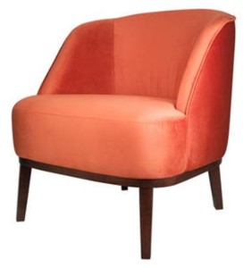 Casa Padrino fauteuil lounge orange / marron 66 x 66 x H. 70 cm - Collection de Luxe