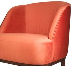 Casa Padrino Lounge Chair Orange / Brown 66 x 66 x H. 70 cm - Luxury Collection