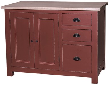 casa padrino landhausstil massivholz kiefernholz shabby chic schrank küchenschrank unterschrank mit 2 türen und 3 schubladen küchen möbel