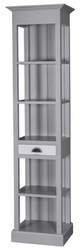Casa Padrino meuble étagère de style country avec tiroir gris / gris clair 50 x 39 x H. 197 cm - Meubles Style Country