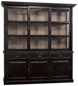 casa padrino landhausstil massivholz kiefernholz schrank küchenschrank mit 6 schiebetüren und 3 schubladen küchen möbel
