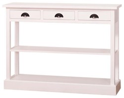 Casa Padrino console de cuisine de style country blanc 120 x 35 x H. 89 cm - Console de Style Country avec 3 Tiroirs