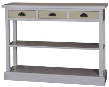 Casa Padrino console de cuisine de style country gris / vert 120 x 35 x H. 89 cm - Console de Style Country avec 3 Tiroirs
