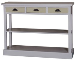 Casa Padrino console de cuisine de style country gris / vert 120 x 35 x H. 89 cm - Console de Style Country avec 3 Tiroirs