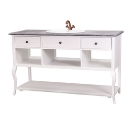 Casa Padrino Landhaus Stil Waschschrank Waschtisch Ohne Waschbecken Grau / Weiss - Bad Schrank Casa Padrino Landhaus Stil Waschschrank Waschtisch Ohne Waschbecken Grau / Weiss - Bad Schrank