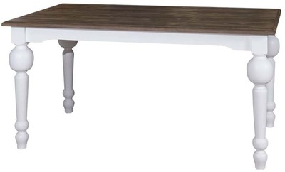 Casa Padrino country style dining table white / natural colors 210 x 90 x h. 75 cm - country style dining room furniture