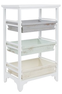 Casa Padrino Landhausstil Regalschrank mit 3 Fächern Weiß Mehrfarbig casa padrino landhausstil tannenholz schrank regalschrank mit 3 fächern küchen wohnzimmer büro hotel deko accessoires möbel
