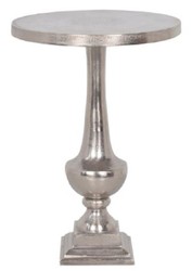 Casa Padrino Baroque Style Side Table Silver Ø 39 x H. 55 cm - Round Aluminum Table