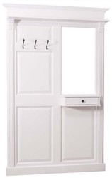 Casa Padrino armario de estilo rural con cajón blanco 131 x 19 x H. 210 cm - Muebles de Estilo Rural