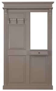 Casa Padrino armoire style campagnard avec tiroir gris foncé 131 x 19 x H. 210 cm - Meubles de Style Campagnard 