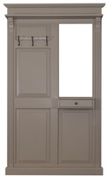 Casa Padrino armoire style campagnard avec tiroir gris foncé 131 x 19 x H. 210 cm - Meubles de Style Campagnard 
