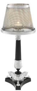 Casa Padrino Luxus Teelichthalter-Lampenschirm Silber Ø 16 x H. 13,5 cm - Hotel & Restaurant Accessoires