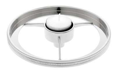 Casa Padrino Luxus Teelichthalter-Lampenschirm Silber Ø 16 x H. 13,5 cm - Hotel & Restaurant Accessoires