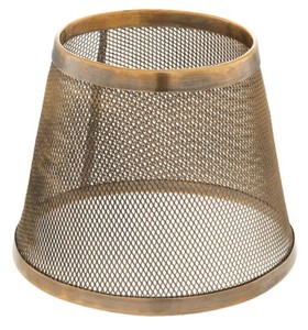 Casa Padrino Luxus Teelichthalter-Lampenschirm Vintage Messing Ø 16 x H. 13,5 cm - Hotel & Restaurant Accessoires