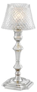 Casa Padrino Glas Teelichthalter-Lampenschirm Clear Ø 15 x H. 12,5 cm - Luxus Accessoires