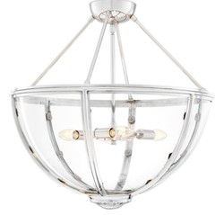 Casa Padrino lámpara de techo de lujo plata Ø 60 x H. 55 cm - Lámpara de Techo para Hotel y Restaurante