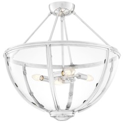 Casa Padrino lámpara de techo de lujo plata Ø 60 x H. 55 cm - Lámpara de Techo para Hotel y Restaurante