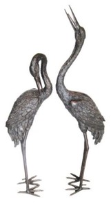 Casa Padrino figures de bronze cigogne bronze antique - Jeu de Figurines de Décoration de Luxe