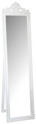 Espejo blanco Barroco Casa Padrino blanco con hermoso marco barroco y tapa decorativa H. 180 cm - hecho a mano