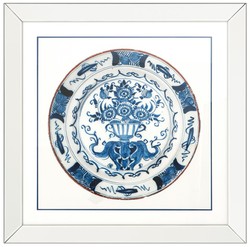 Casa Padrino immagini / stampa artistica set di 4 porcellane cinesi antiche bianche / blu 80 x H. 80 cm - Decorazione Murale di Lusso