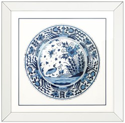 Casa Padrino immagini / stampa artistica set di 4 porcellane cinesi antiche bianche / blu 80 x H. 80 cm - Decorazione Murale di Lusso