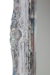 Casa Padrino Baroque wall mirror Antique Gray Height 54 cm, width 42 cm with ornaments and wooden frame - Handmade Casa Padrino Baroque wall mirror Antique Gray Height 54 cm, width 42 cm with ornaments and wooden frame - Handmade