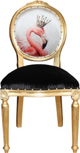 Casa Padrino Barock Stuhl Flamingo Gold Luxus Luxury Baroque Chair Gold Black White Rose Chairs Furniture Interior Möbel Einrichtung Casa Padrino Barock Stuhl Flamingo Gold Luxus Luxury Baroque Chair Gold Black White Rose Chairs Furniture Interior Möbel Einrichtung