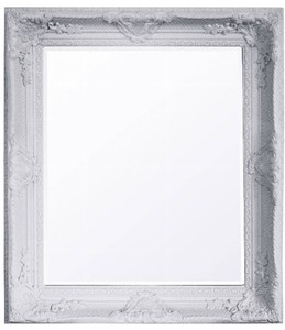 Espejo de pared barroco Casa Padrino Blanco Altura 47 cm, ancho 37 cm - antigüedad - hecho a mano